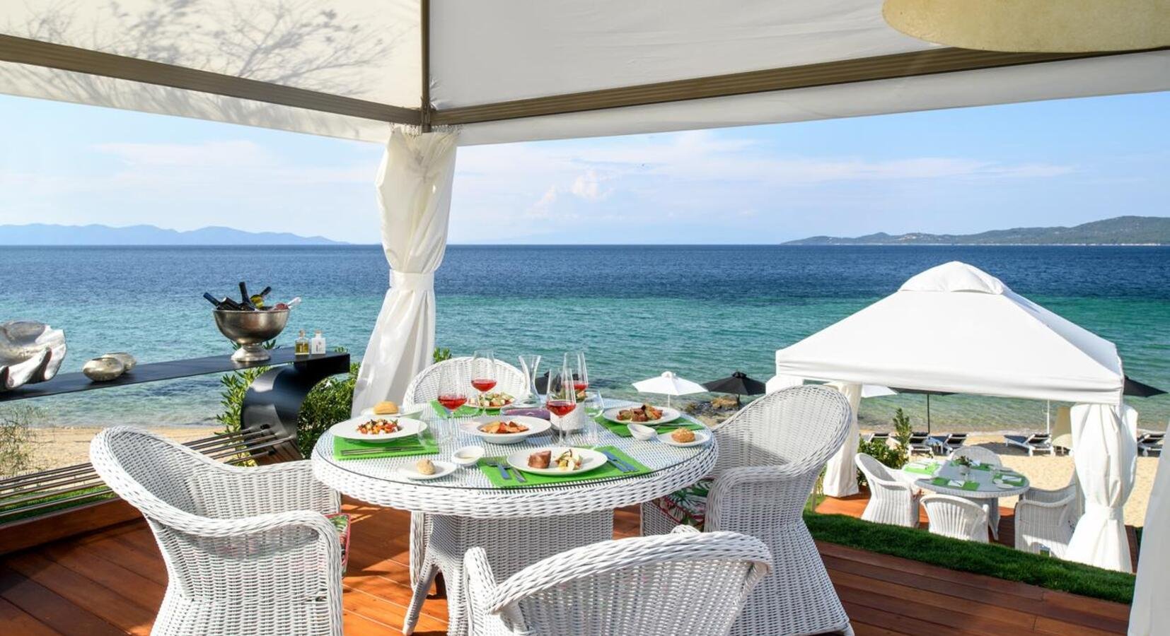 Avaton Luxury Beach Resort restaurant in Halkidiki, Greece