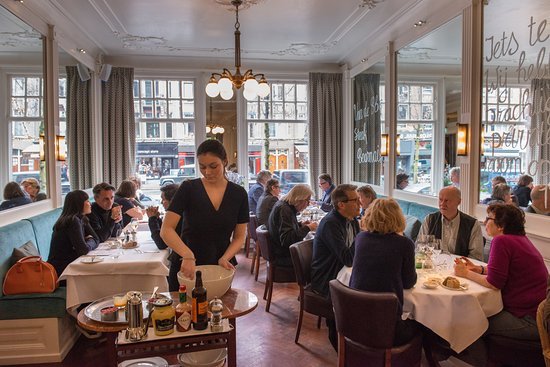 Brasserie van Baerle restaurant in Amsterdam, Netherlands