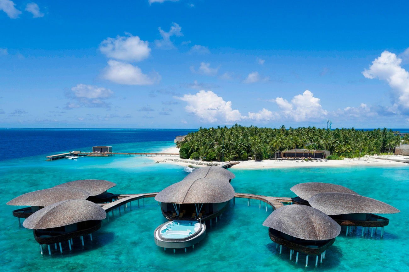The St. Regis Maldives Vommuli Resort hotel in Dhaalu Atoll, Maldives