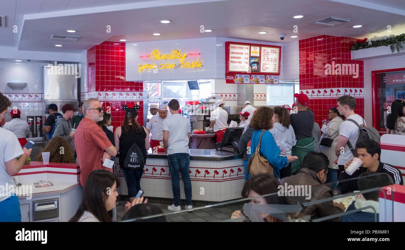In-N-Out Burger restaurant in Los Angeles, United States