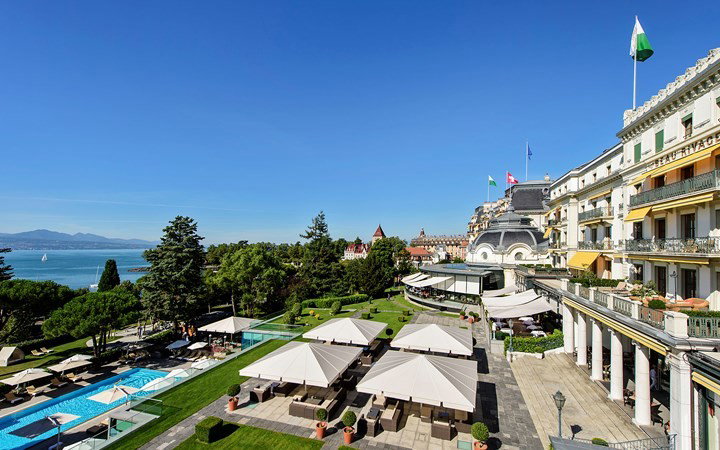 Beau-Rivage Palace hotel in Lausanne, Switzerland