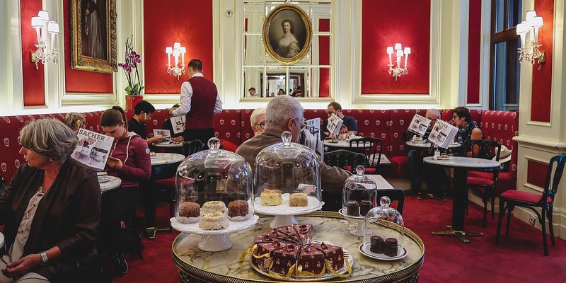 Café Sacher restaurant in Vienna, Austria