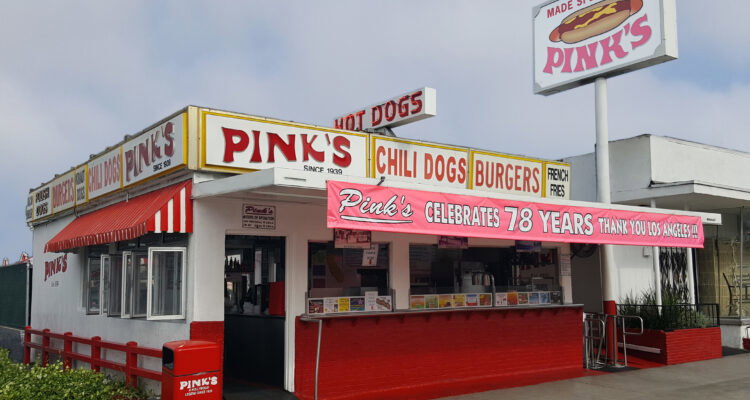 Pink's Hot Dogs restaurant in Los Angeles, United States