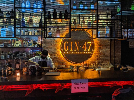 Gin 47 bar in Merida, Mexico