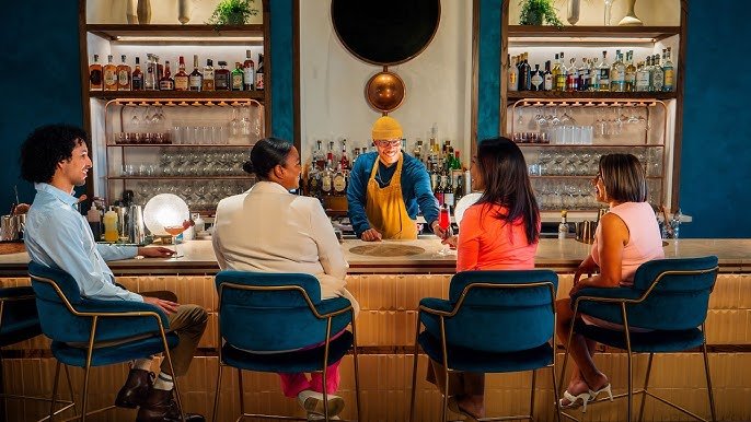 Late August restaurant in Houston, United States