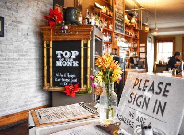 Top of the Monk bar in Asheville, United States
