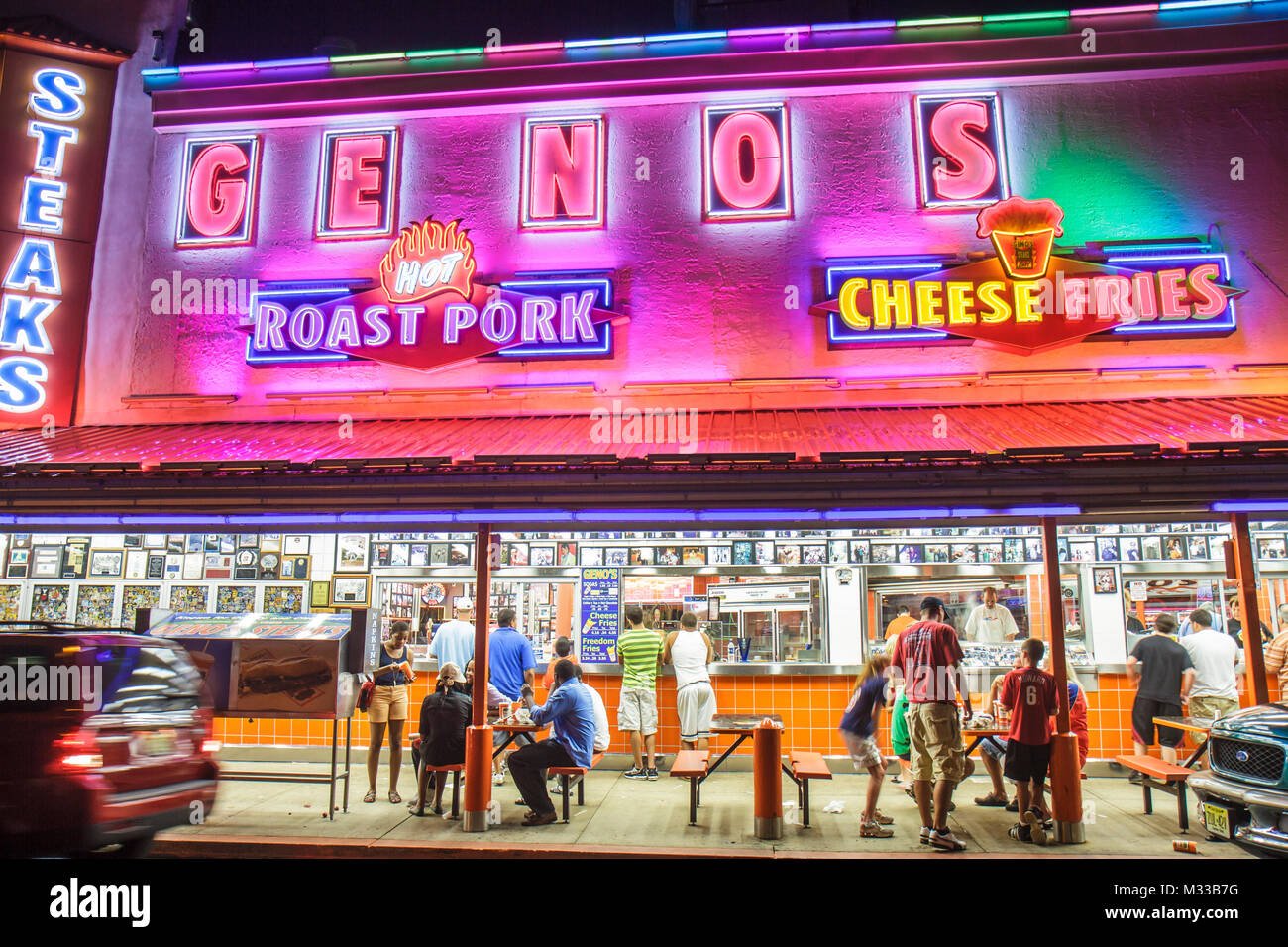 Geno’s Steaks restaurant in Philadelphia, United States