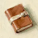 Painted leather guest journal