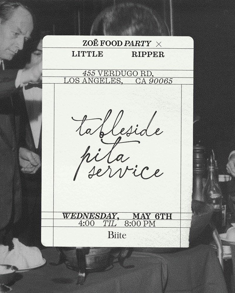 Tableside Pita Service with Zoe Komarin at Little Ripper