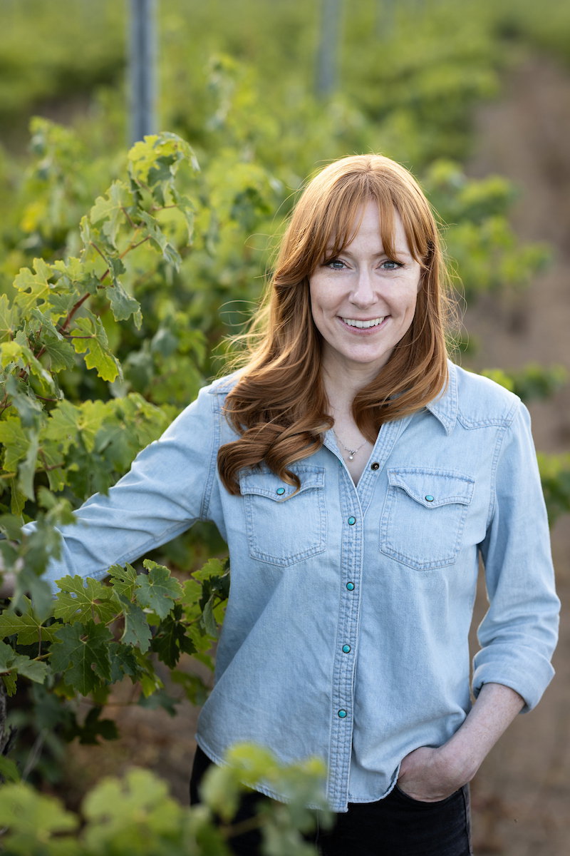 Meghan Zobeck portrait in the vineyard