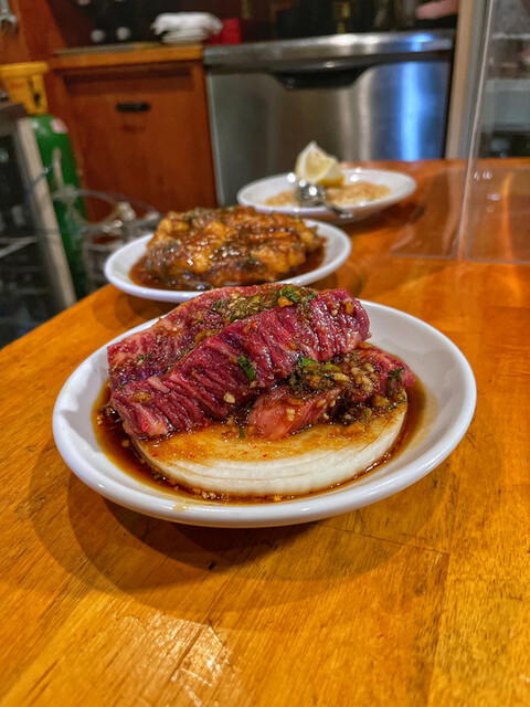 Yakiniku Horumon Mansen restaurant in Osaka, Japan