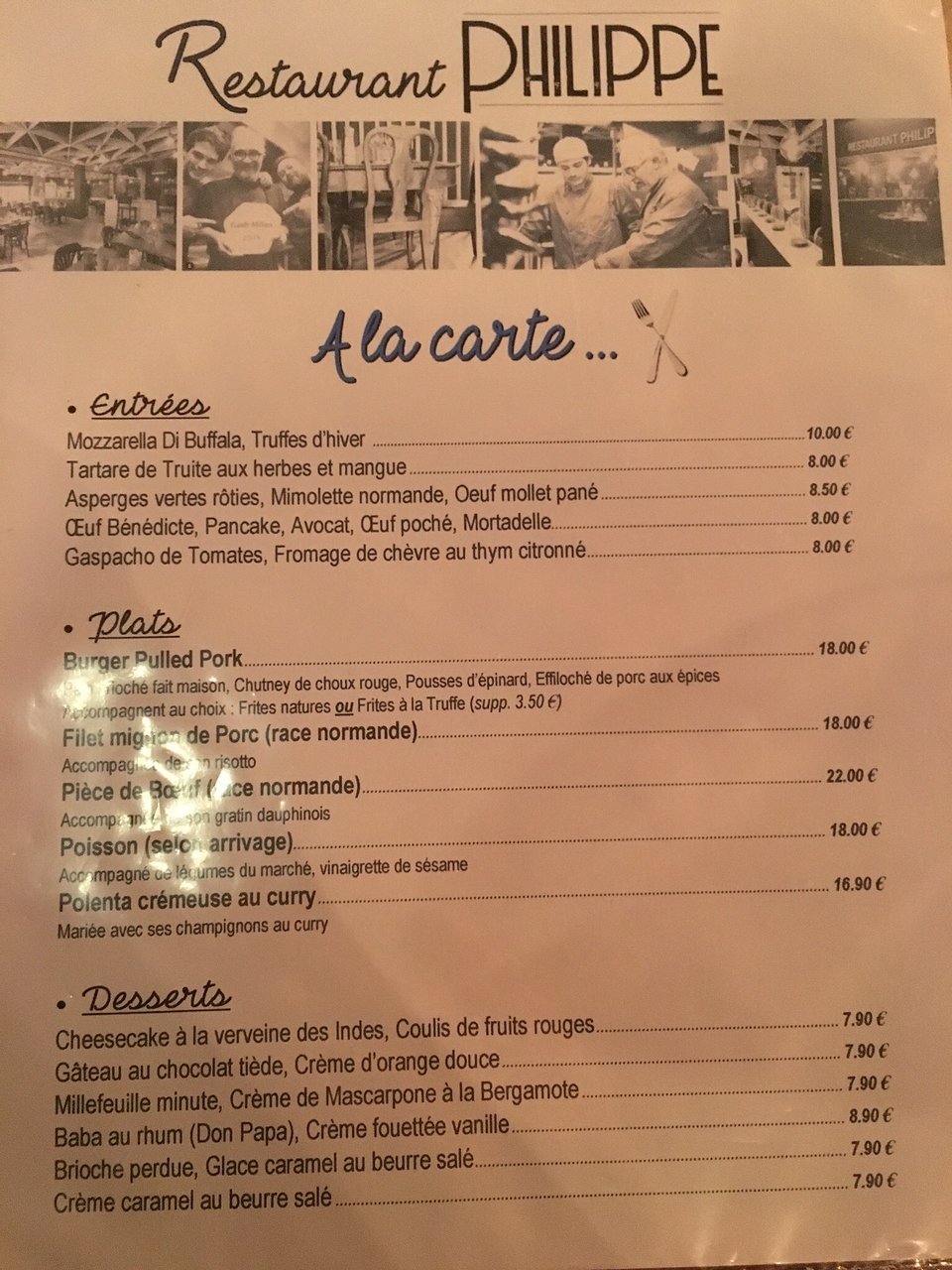 Chez Philippe restaurant in Rouen, France