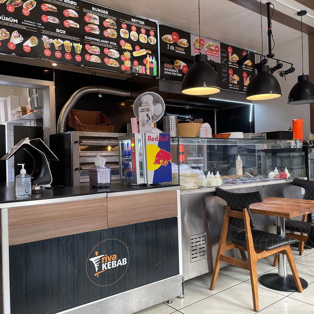 Riva Kebab restaurant in Holb K, Denmark