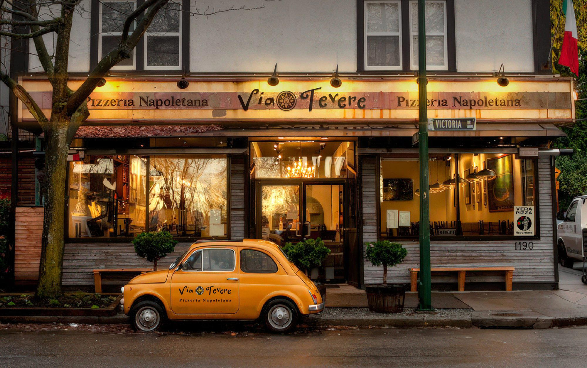 Via Tevere Pizzeria Victoria Drive restaurant in Vancouver, Canada