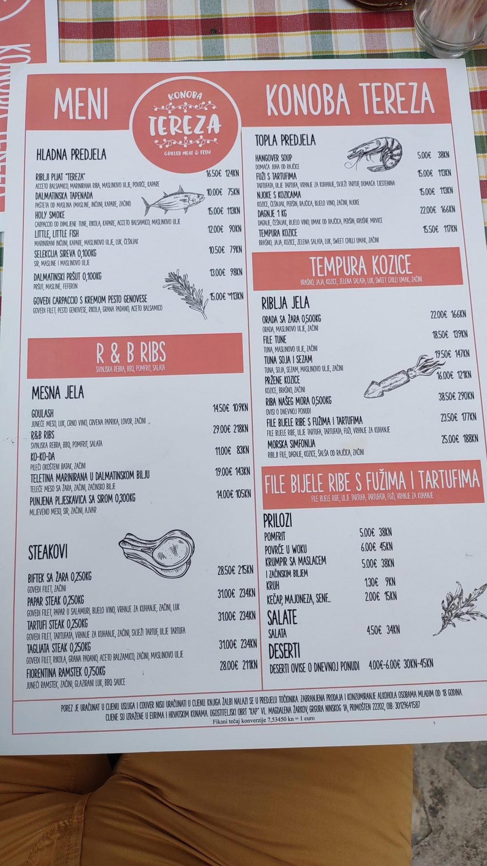 Konoba Tereza restaurant in Primosten, Croatia