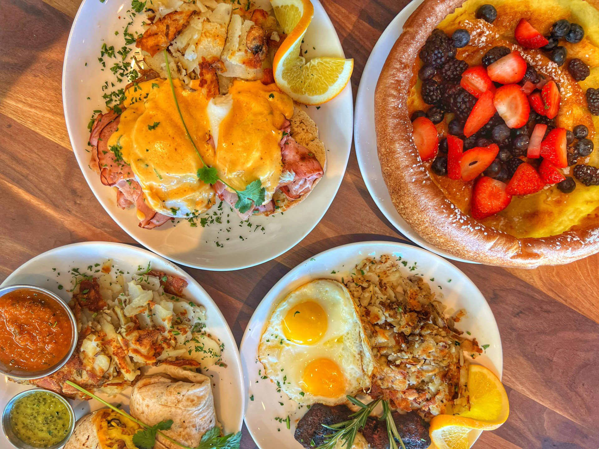 Plums Cafe restaurant in Costa Mesa, United States