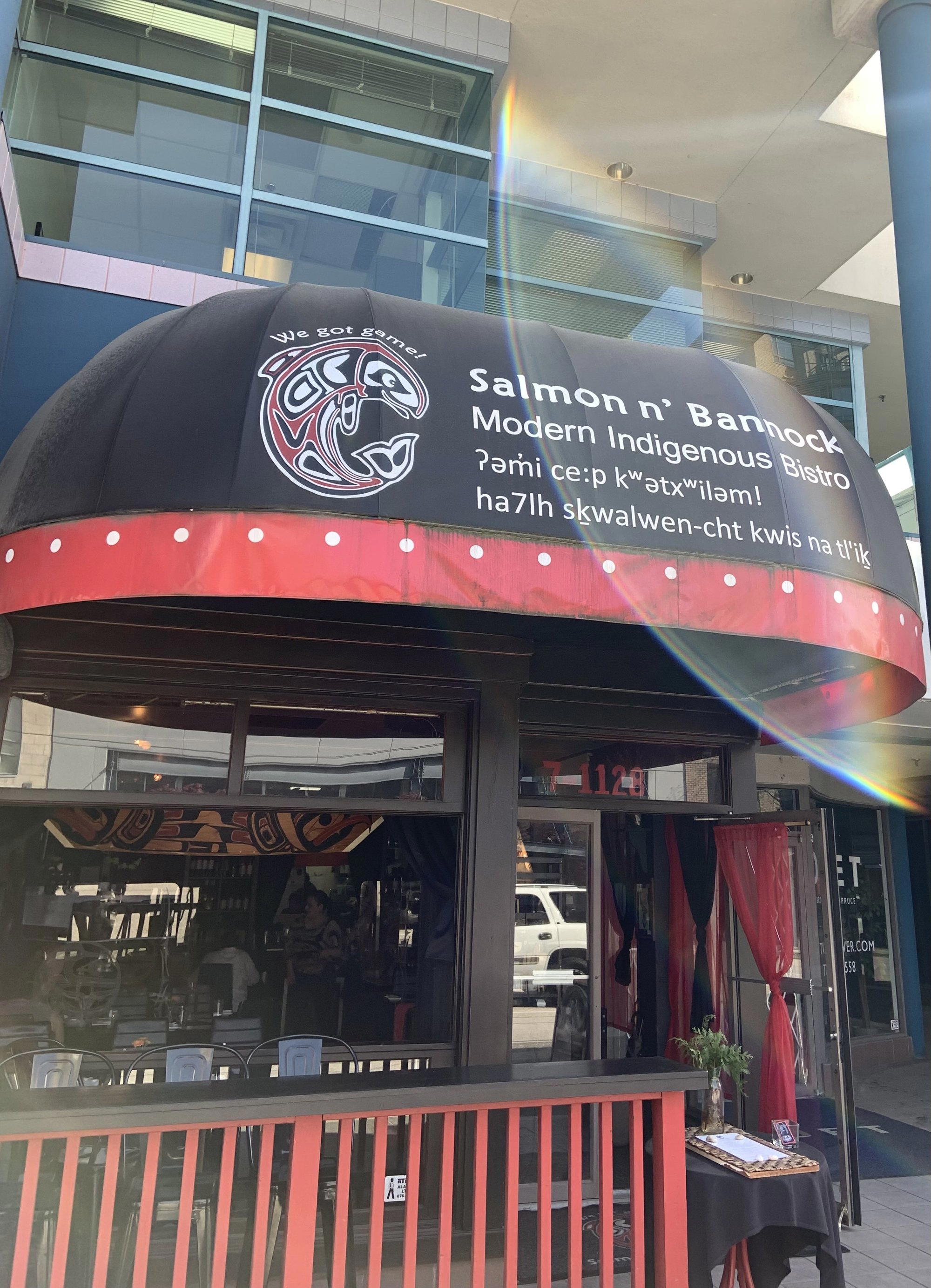 Salmon n' Bannock restaurant in Vancouver, Canada