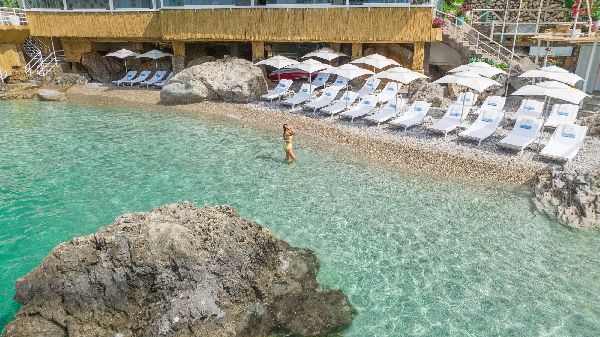 La Palma Beach Club restaurant in Capri, Italy