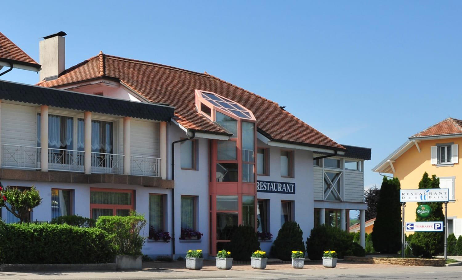 Des Bains restaurant in Avenches, Switzerland
