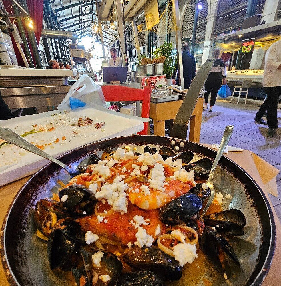 Hasapika Central Market restaurant in Athens, Greece
