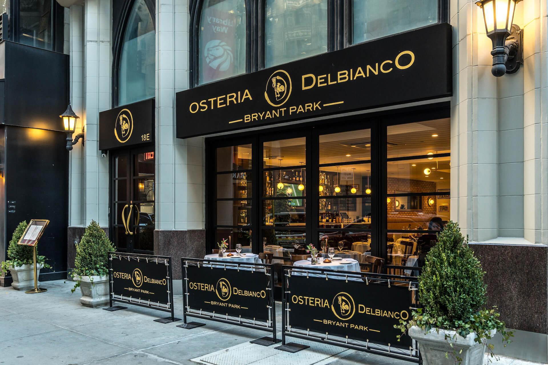 Osteria Delbianco Bryant Park restaurant in New York City, United States