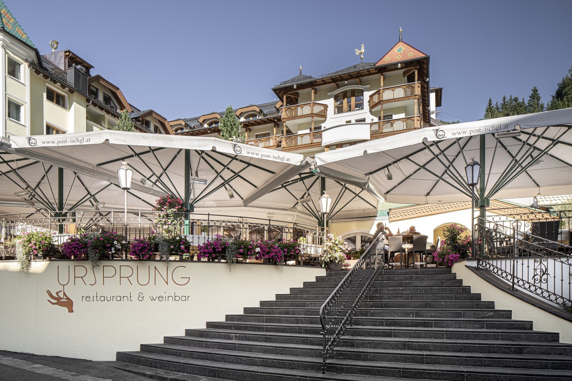 Hotel Post Ursprung restaurant in Ischgl, Austria
