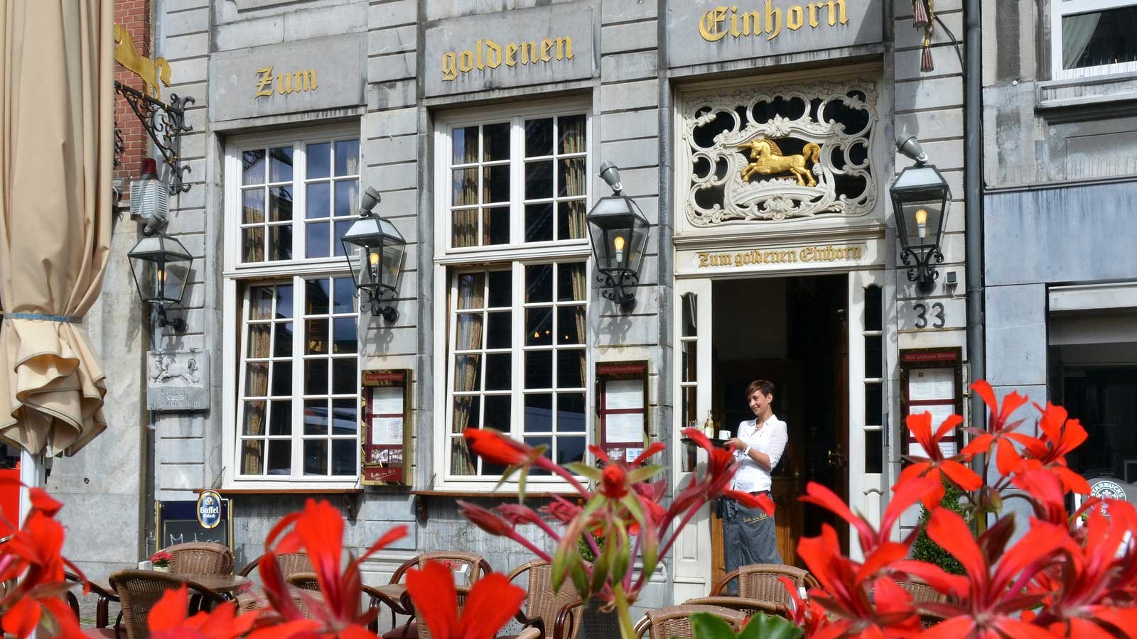 Zum goldenen Einhorn restaurant in Aachen, Germany