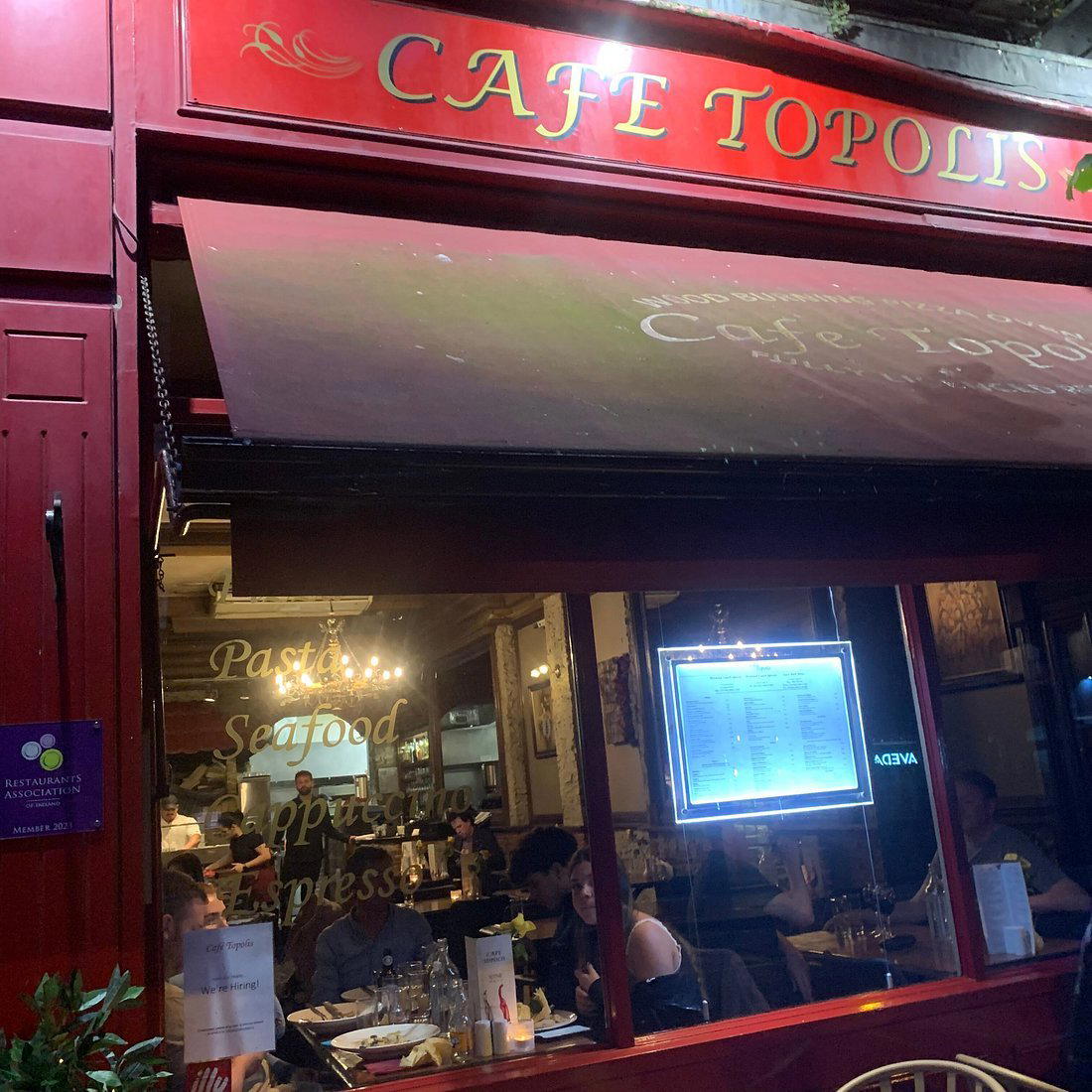 Cafe Topolis restaurant in Dublin, Ireland