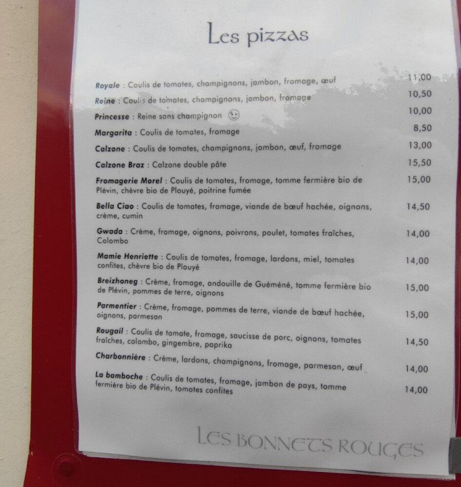 Les Bonnets Rouges restaurant in Carhaix-Plouguer, France