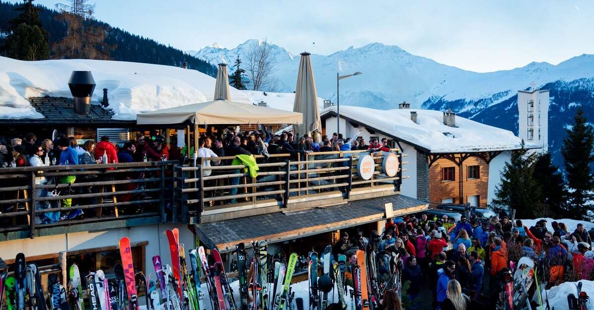 Le Rouge restaurant in Verbier, Switzerland