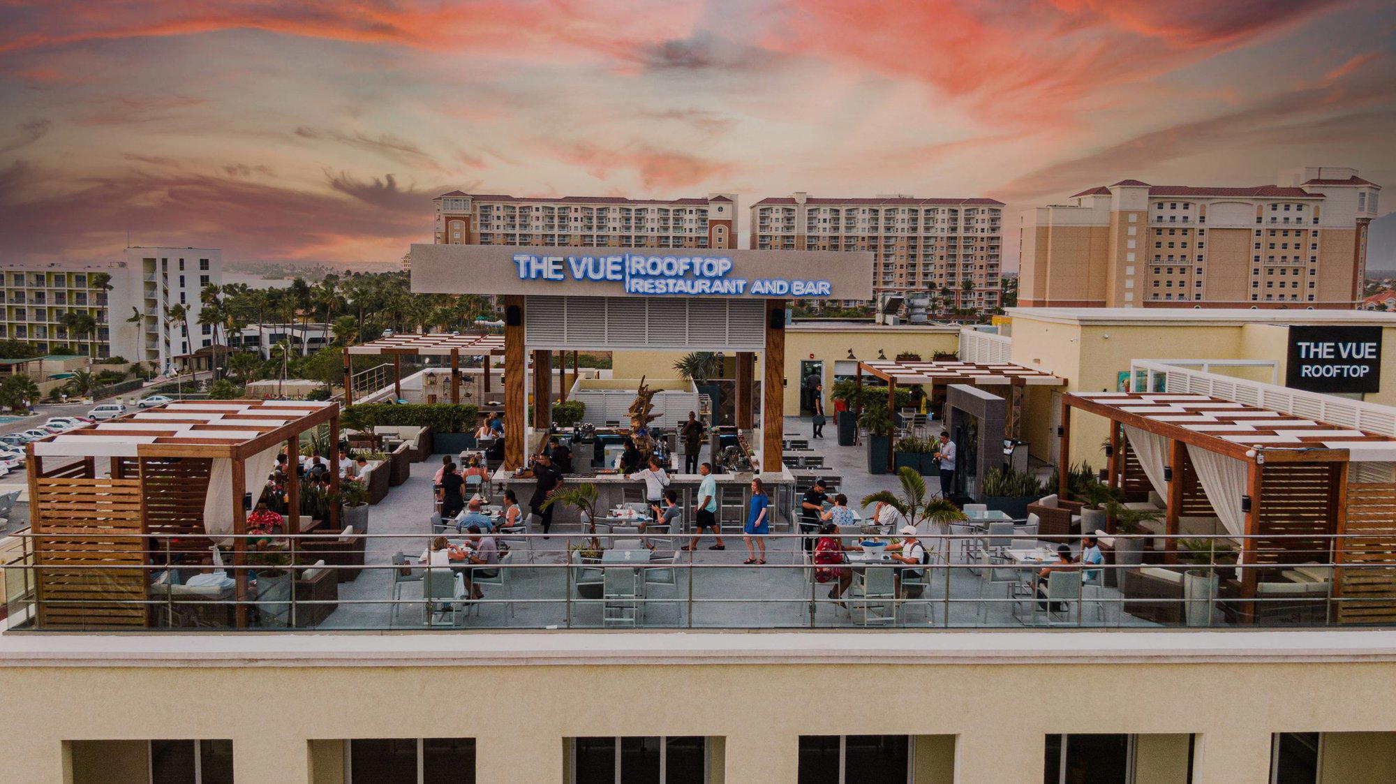 The Vue Rooftop restaurant in Noord, Aruba