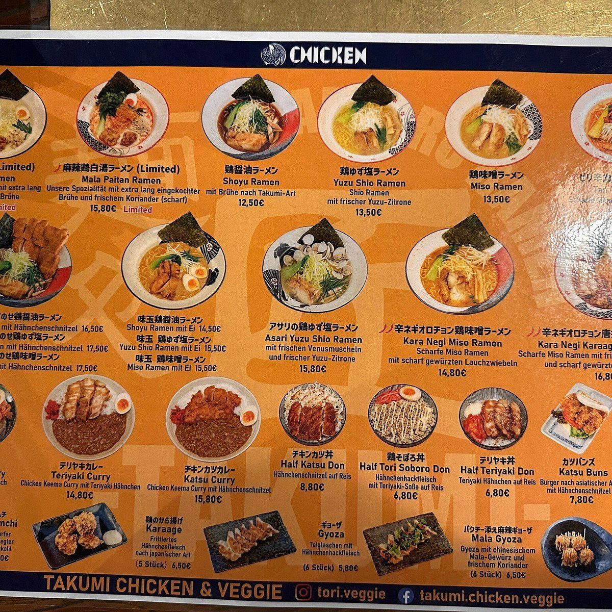 Takumi Chicken & Veggie restaurant in Düsseldorf, Germany