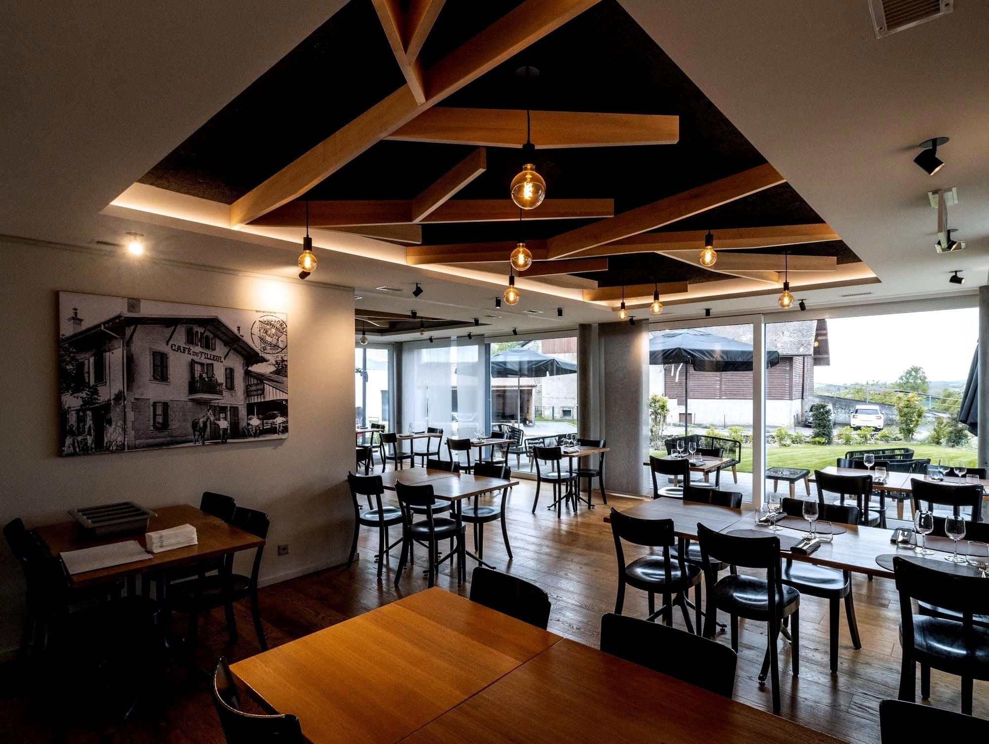 Café du Tilleul restaurant in Senarclens, Switzerland