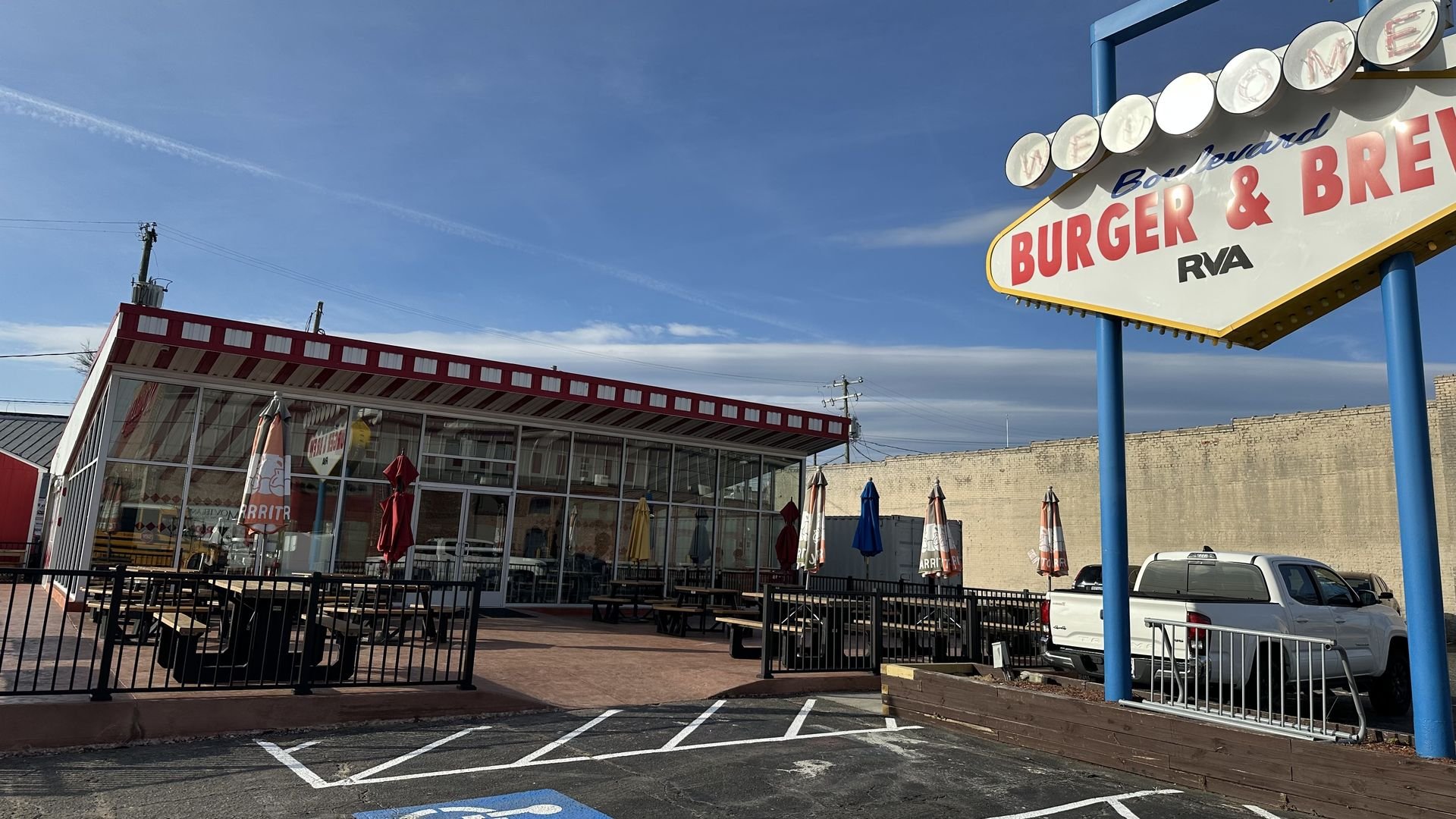 Boulevard Burger and Brew restaurant in Richmond