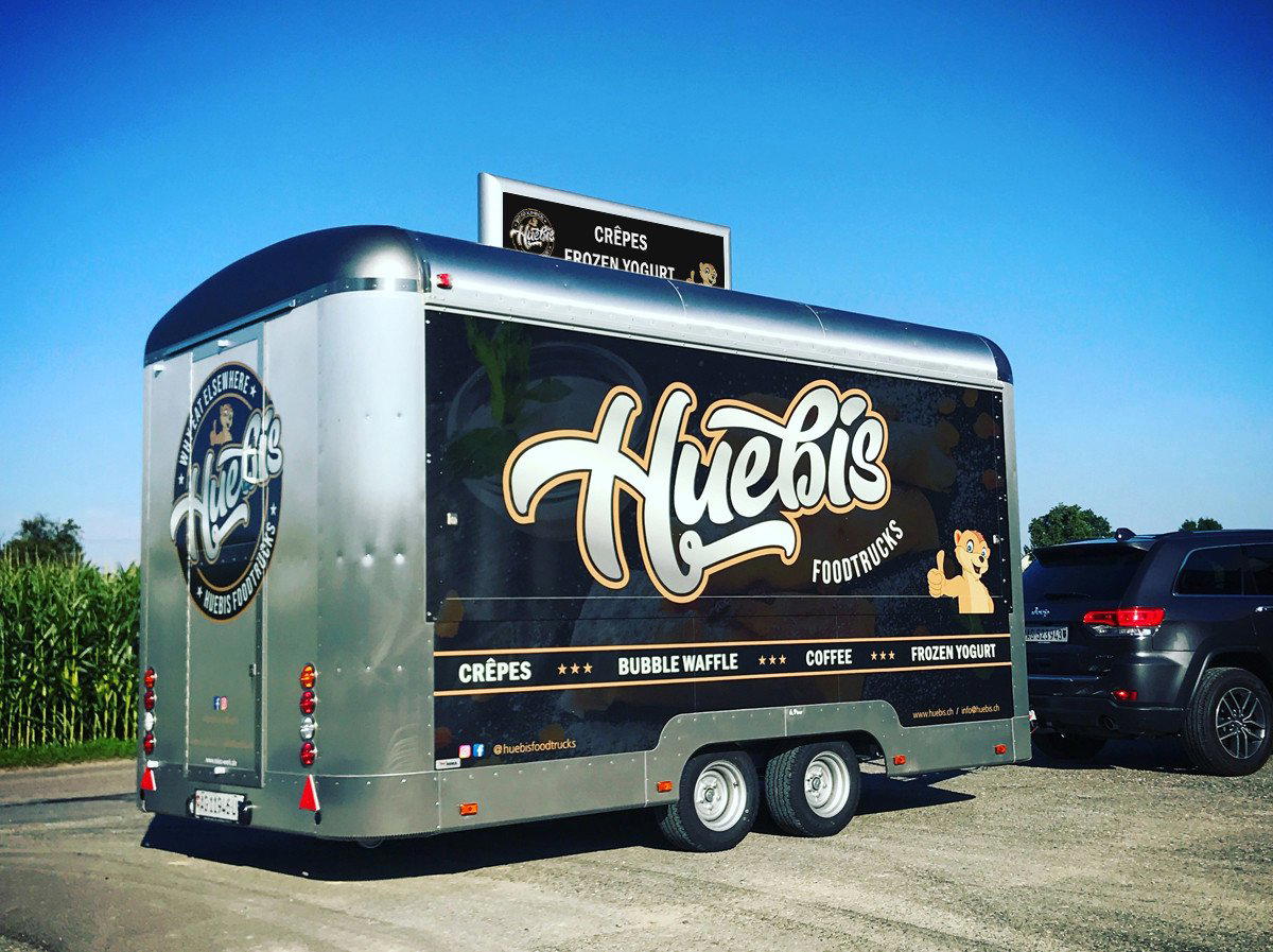 Huebis Foodtruck restaurant in Dottikon, Switzerland