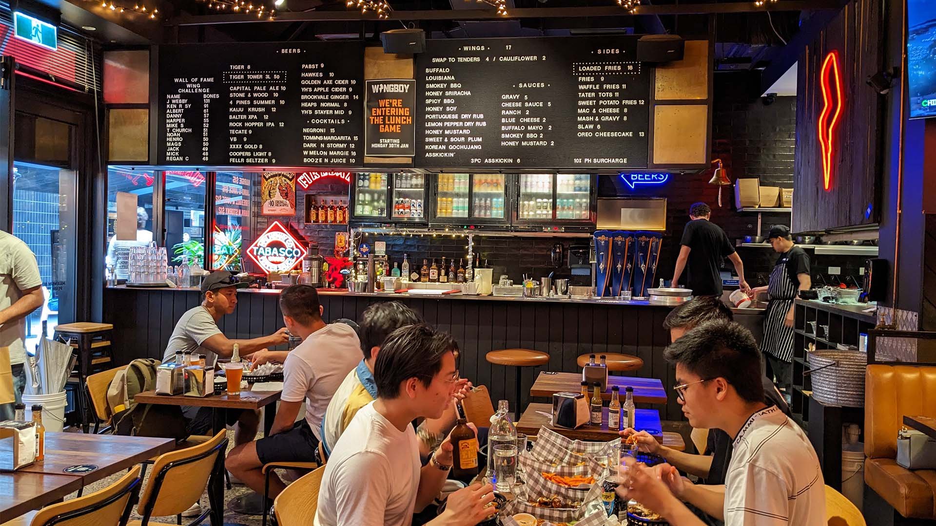 Wingboy Newtown restaurant in Sydney, Australia