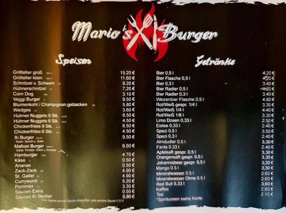 Marios Xi Burger restaurant in Hohenems, Austria
