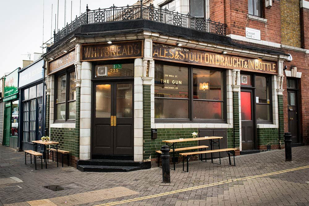 The Gun Hackney, Restaurant in London