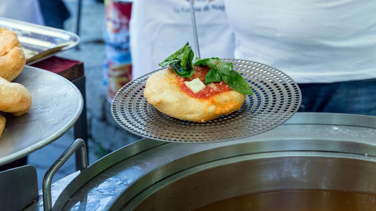 Pizza Fritta da Fernanda restaurant in Naples, Italy