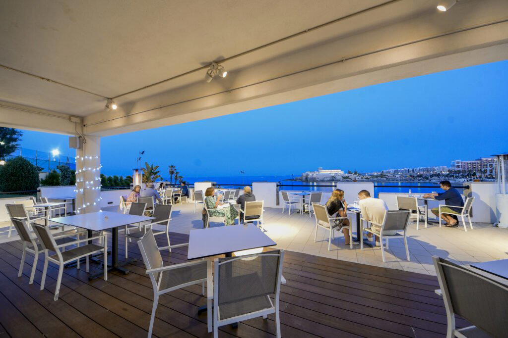 Broadside Terrace restaurant in St Julian's