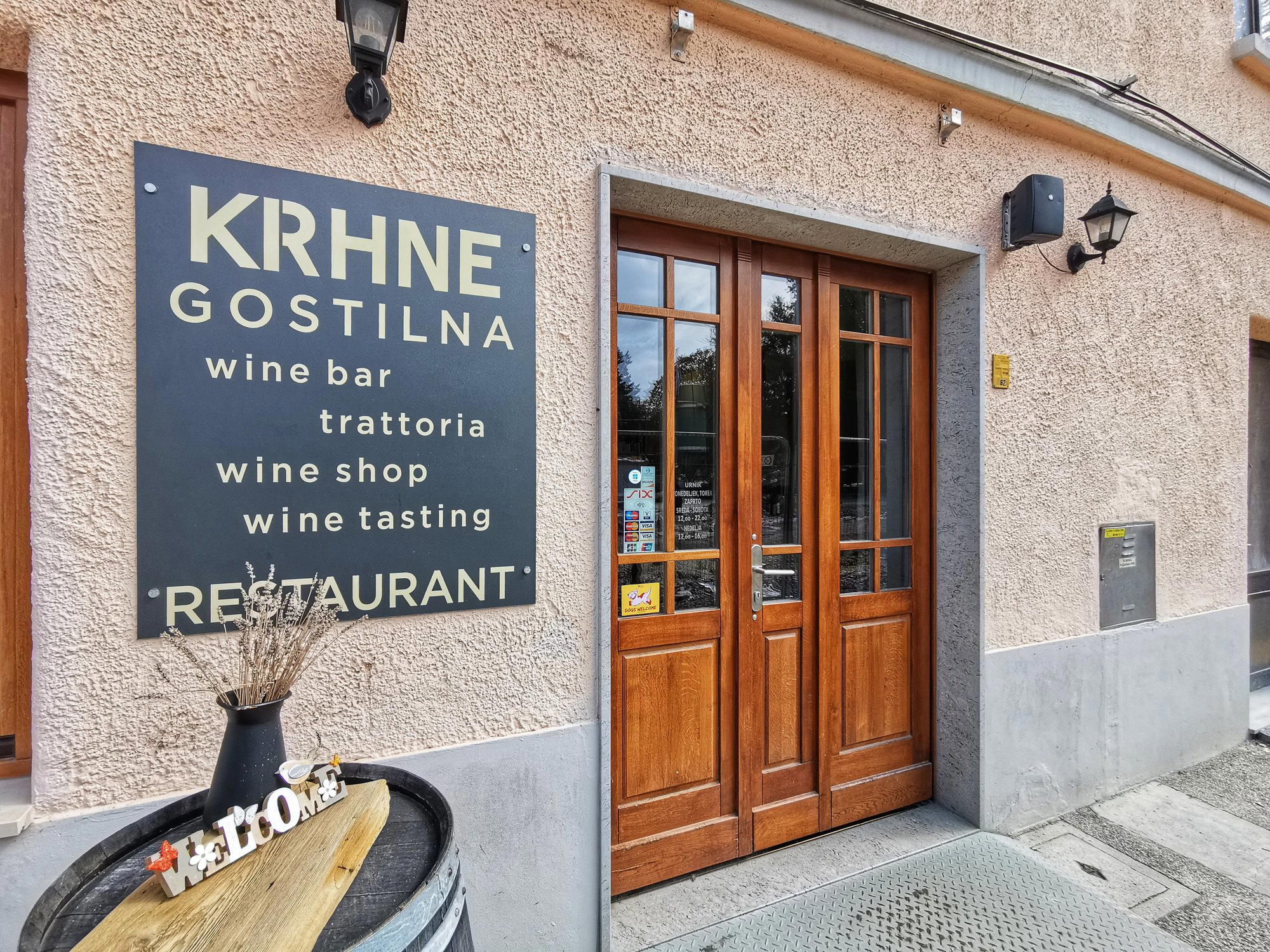 Krhne restaurant in Vipava, Slovenia