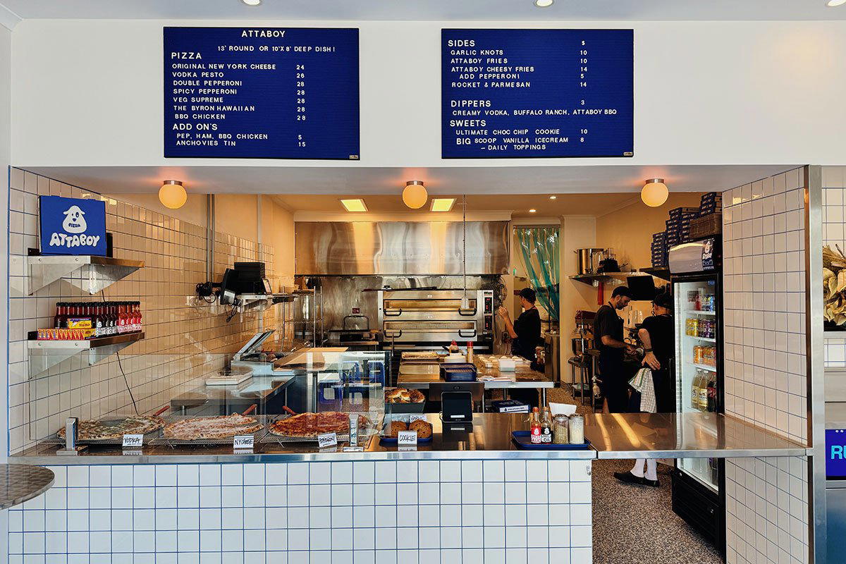 Attaboy Pizza restaurant in Byron Bay