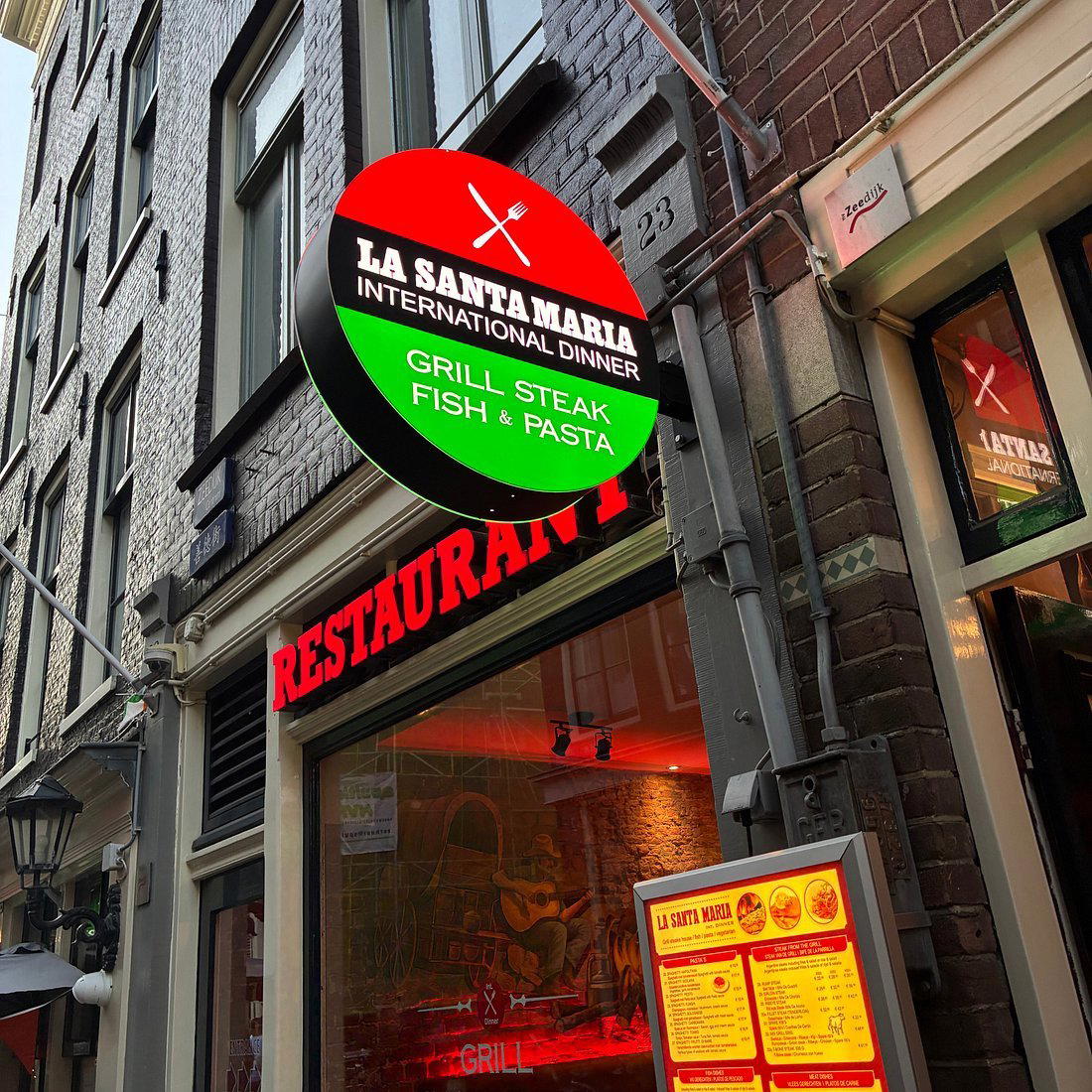 Restaurant LaSantaMaria International Dinner restaurant in Amsterdam, Netherlands