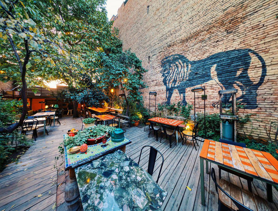 Shavi Lomi restaurant in Tbilisi, Georgia