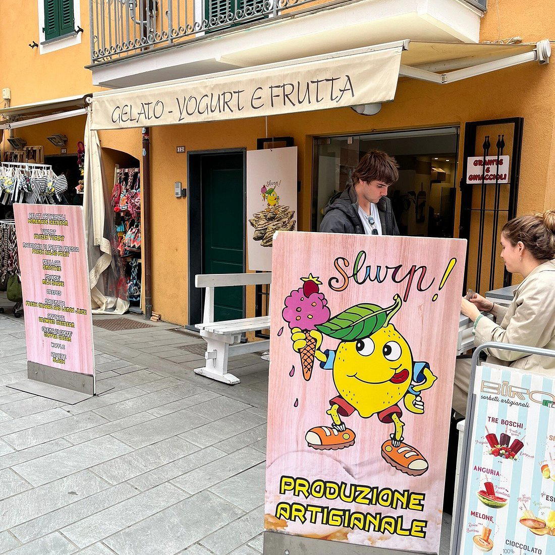 Slurp Gelato Artigianel restaurant in Cinque Terre
