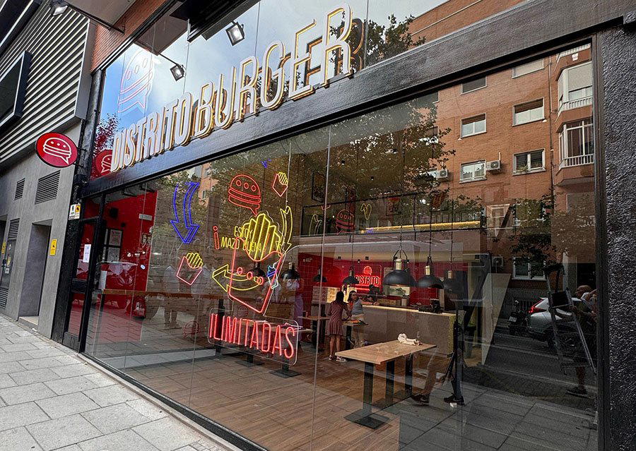 Distrito Burger restaurant in Madrid, Spain