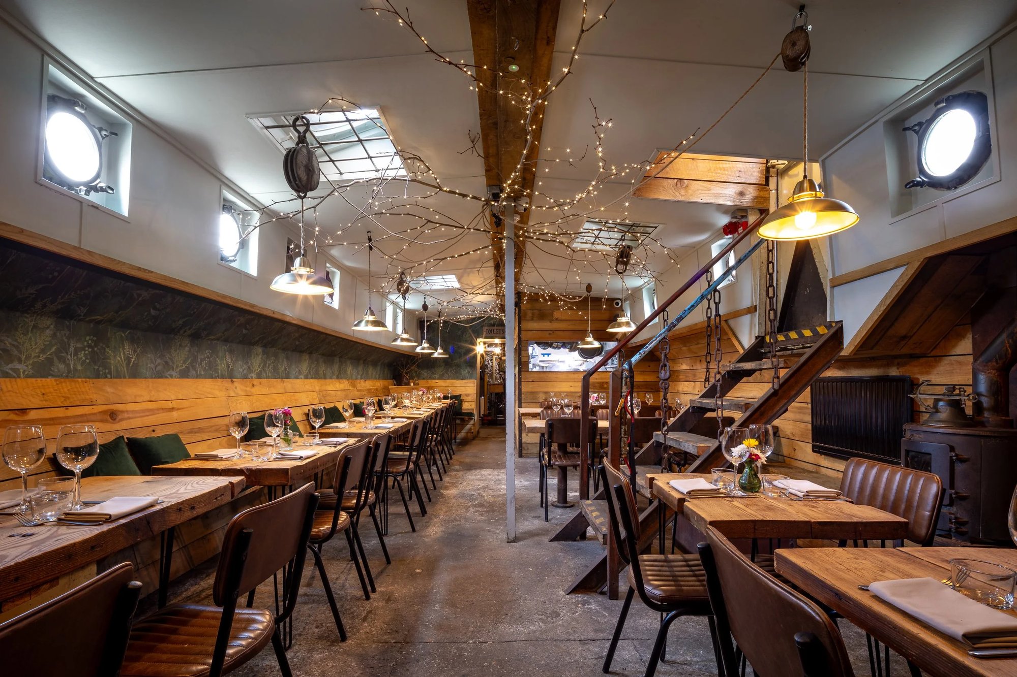 Barge East restaurant in London, United Kingdom