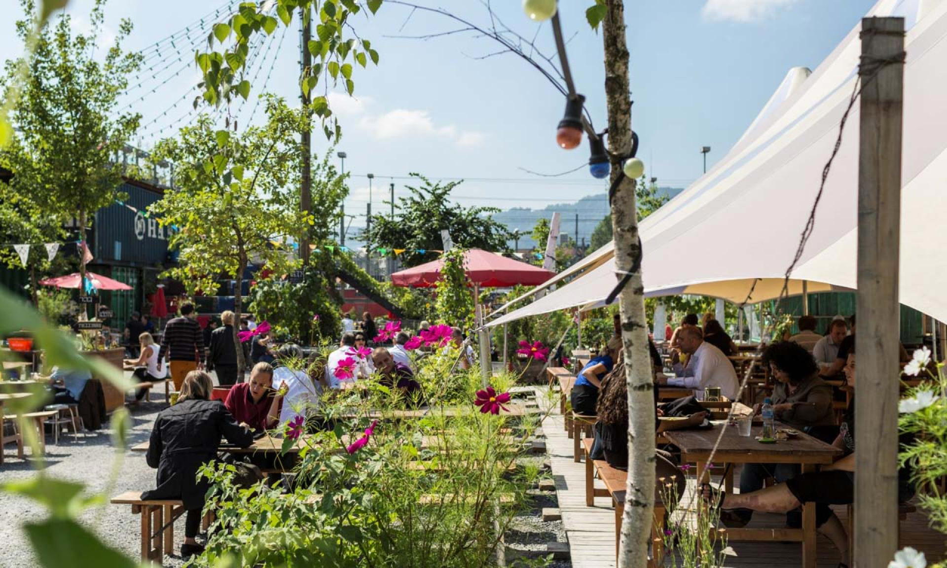 Frau Gerolds Garten restaurant in Zürich, Switzerland