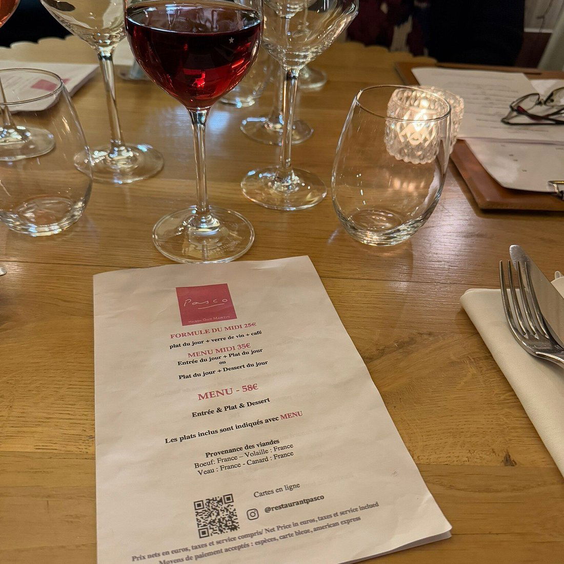 Pasco, Restaurant in Paris