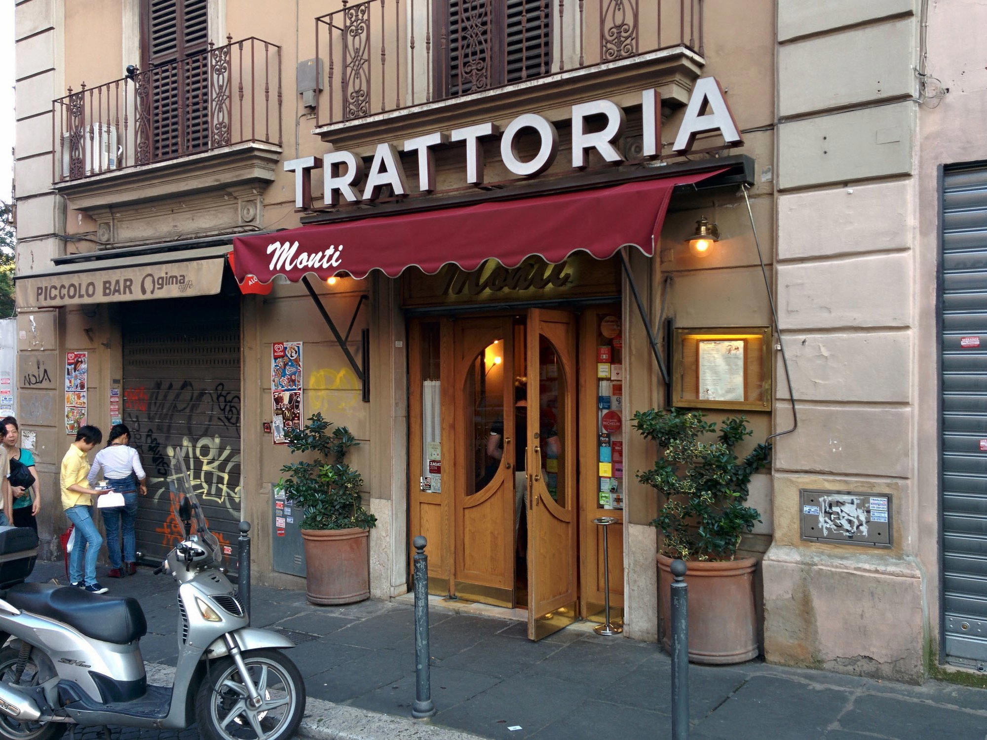 Trattoria Monti restaurant in Rome, Italy